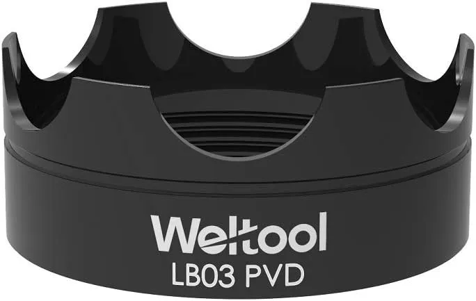 Weltool Flashlight Strike Bezel Black LB03 PVD for Maglite C or D Cell Flashlights LED ML300L & ML300 LX Upgrade Glass Breaker