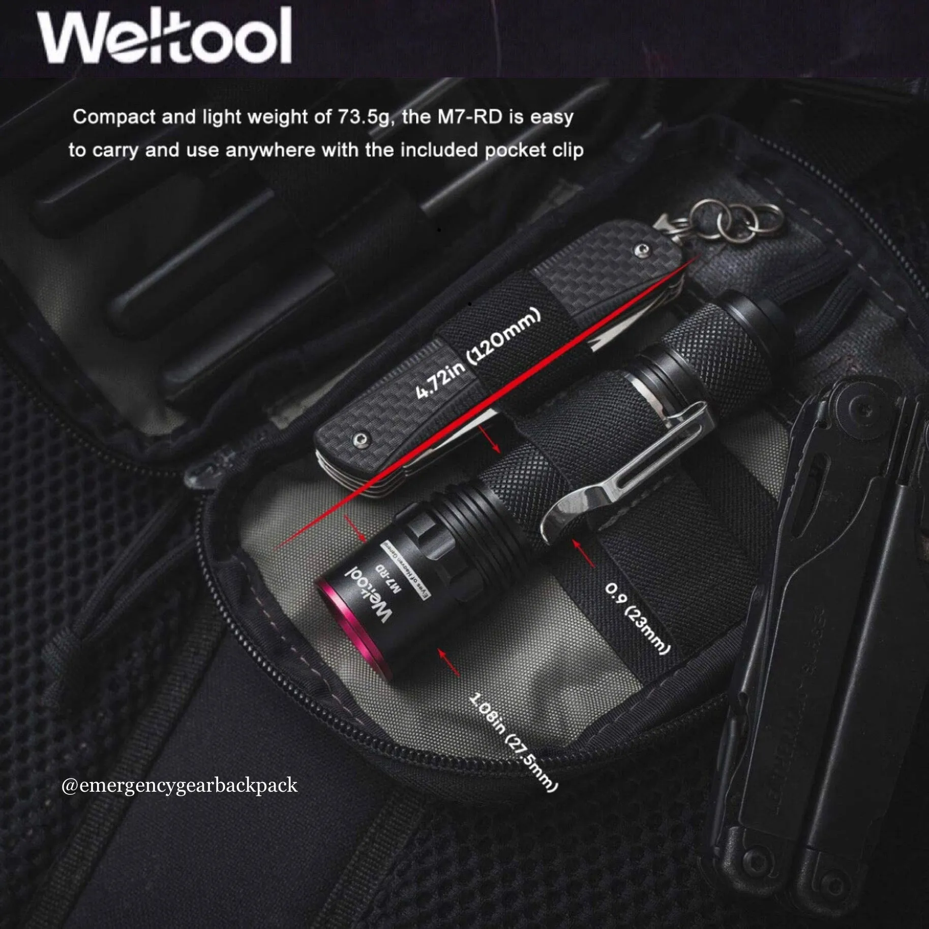 Weltool M7-RD Red Light (625nm)
