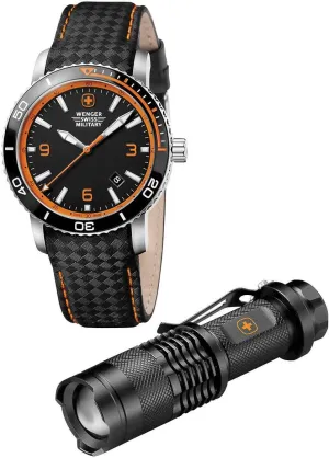Wenger Roadster Mens Watch/LED Flashlight Set
