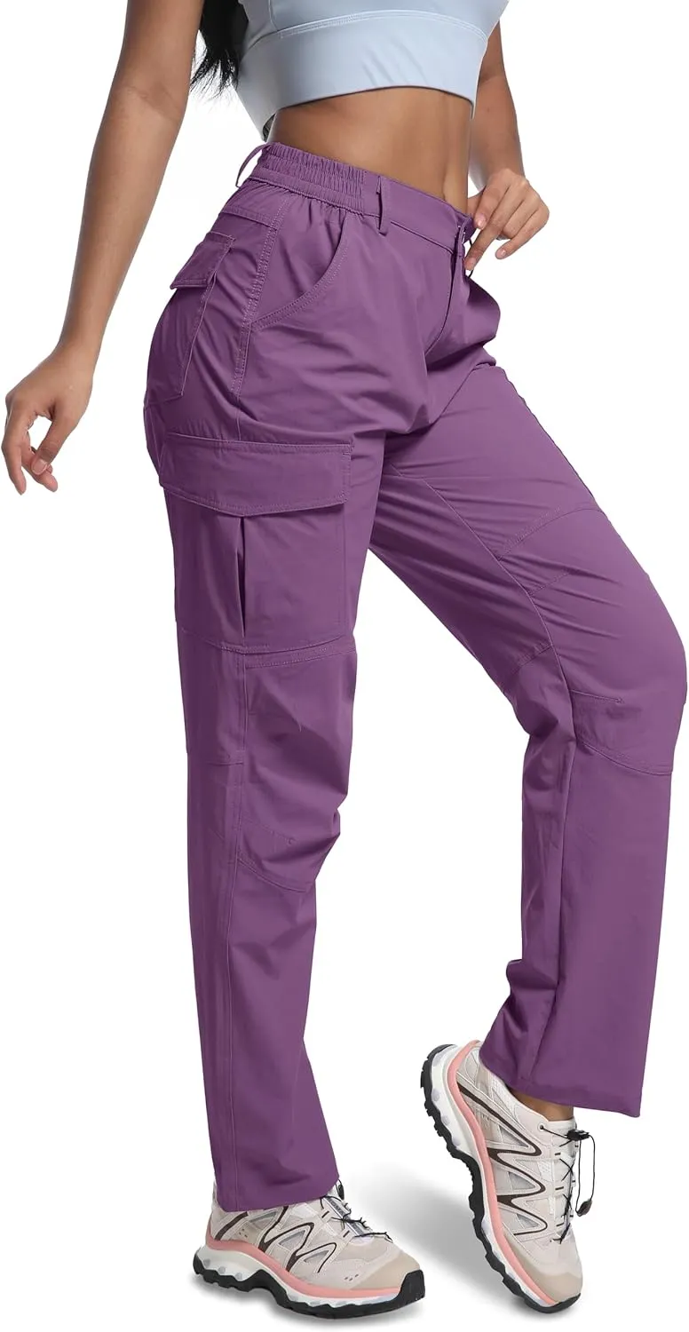 WENRONSTA Women's Hiking Cargo Pants Lightweight Quick Dry Waterproof UPF 50  Camping Fishing Travel Outdoor Work Pants