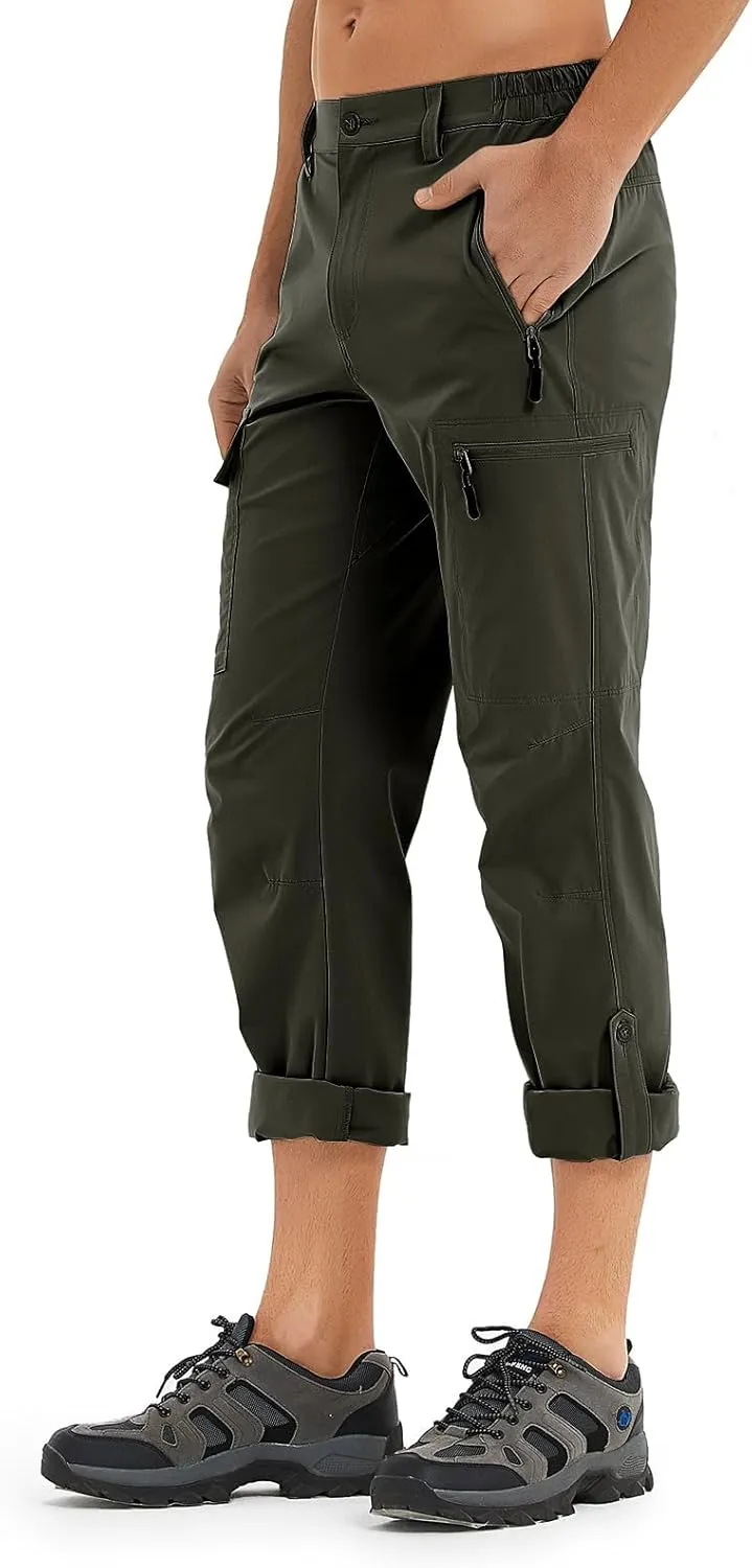Wespornow Men's-Hiking-Pants Lightweight Water Resistant Quick Dry Outdoor Pants for Fishing Travel Camping