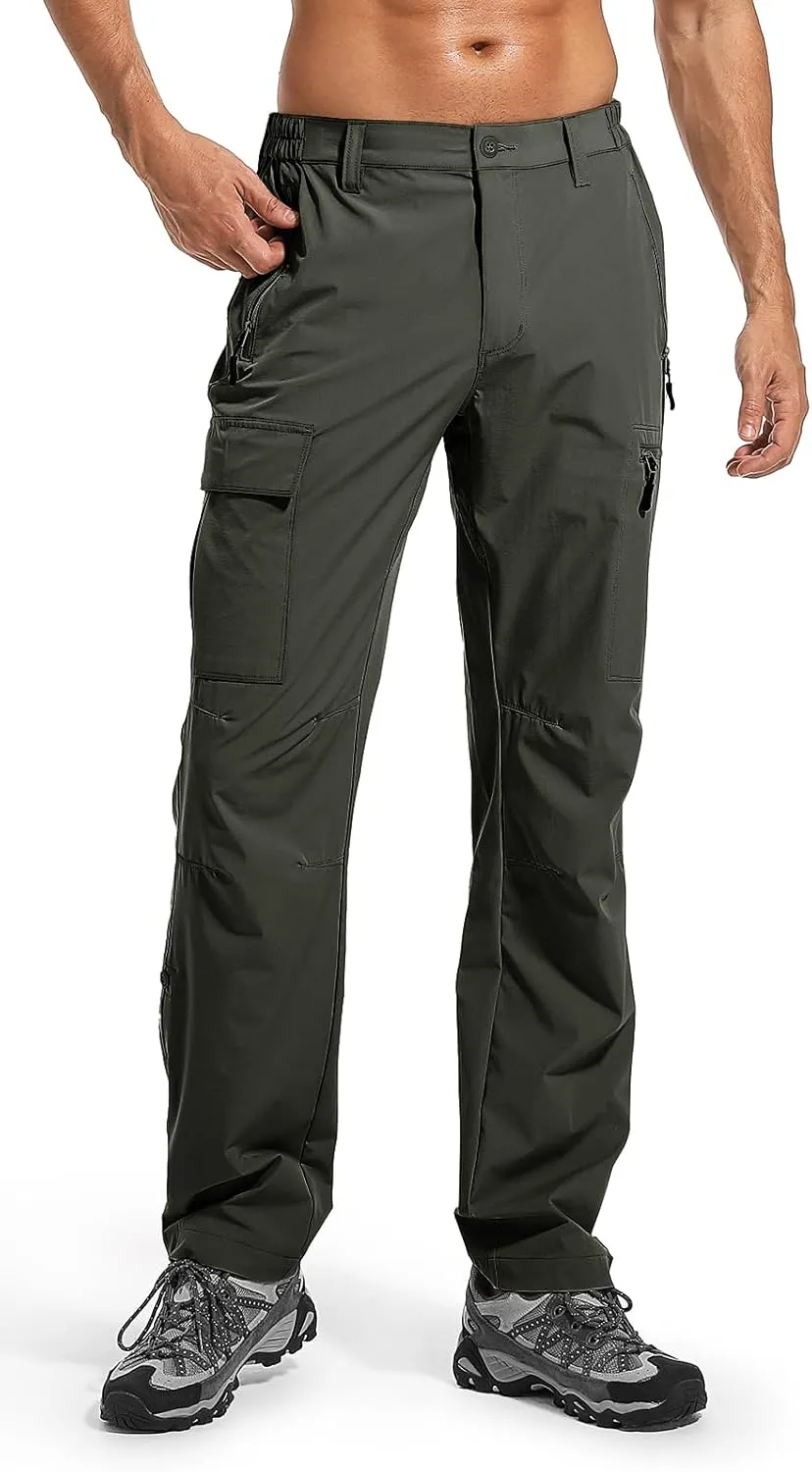 Wespornow Men's-Hiking-Pants Lightweight Water Resistant Quick Dry Outdoor Pants for Fishing Travel Camping