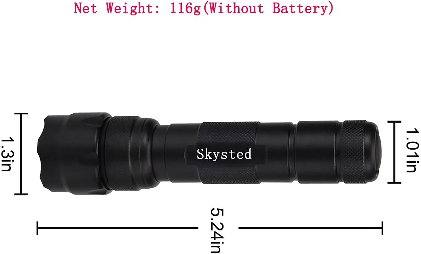 WF-502B Single Mode 1200 Lumen Mini Portable Tactical Clip Handheld Flashlight Torch Lamp,for Outdoor Sports and Indoor Activities (Camping, Hiking, Hunting, etc.) (Black)
