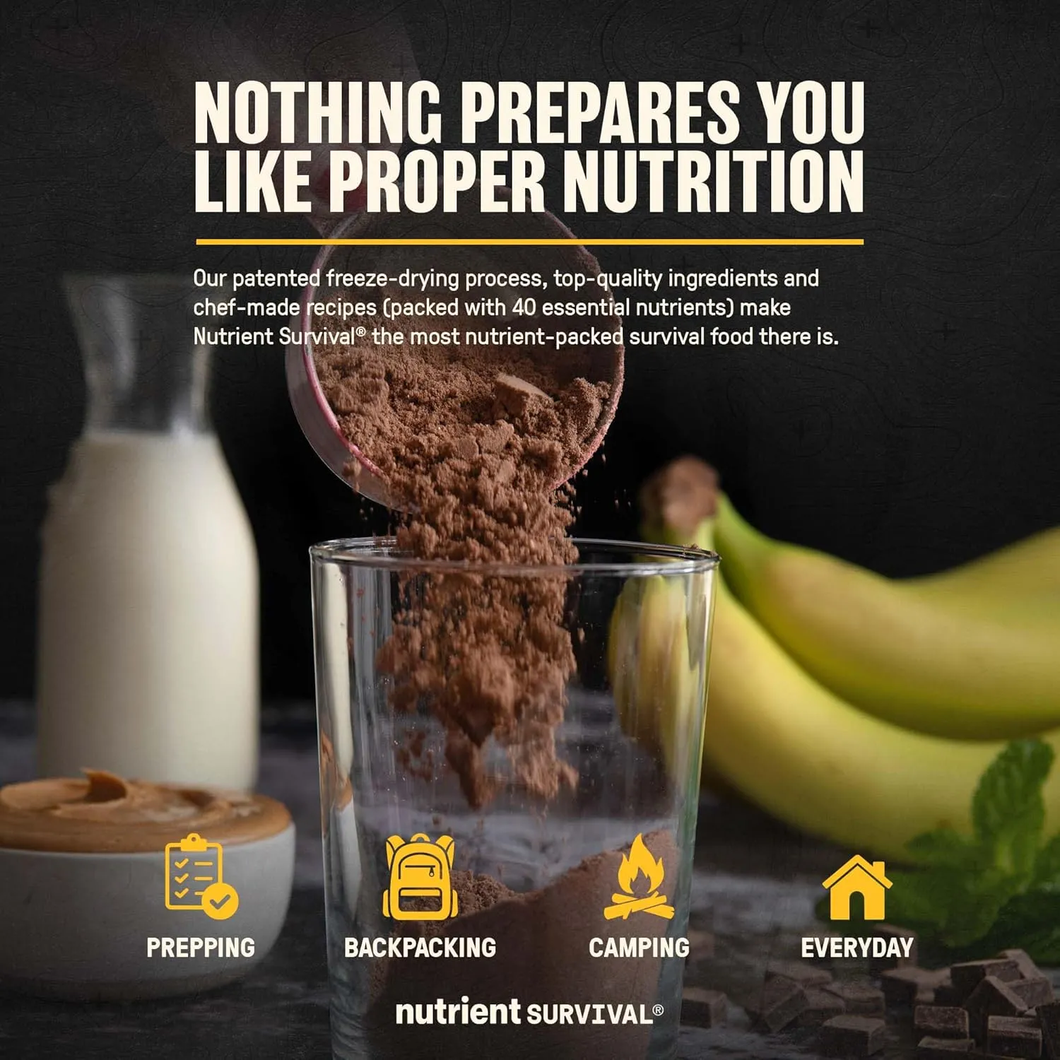 Whey Protein Powder Shake Chocolate Shake Gluten-Free, High-Protein Breakfast or Meal Replacement Shake, Perfect Dark Chocolate Smoothie Beverage (15 Servings)