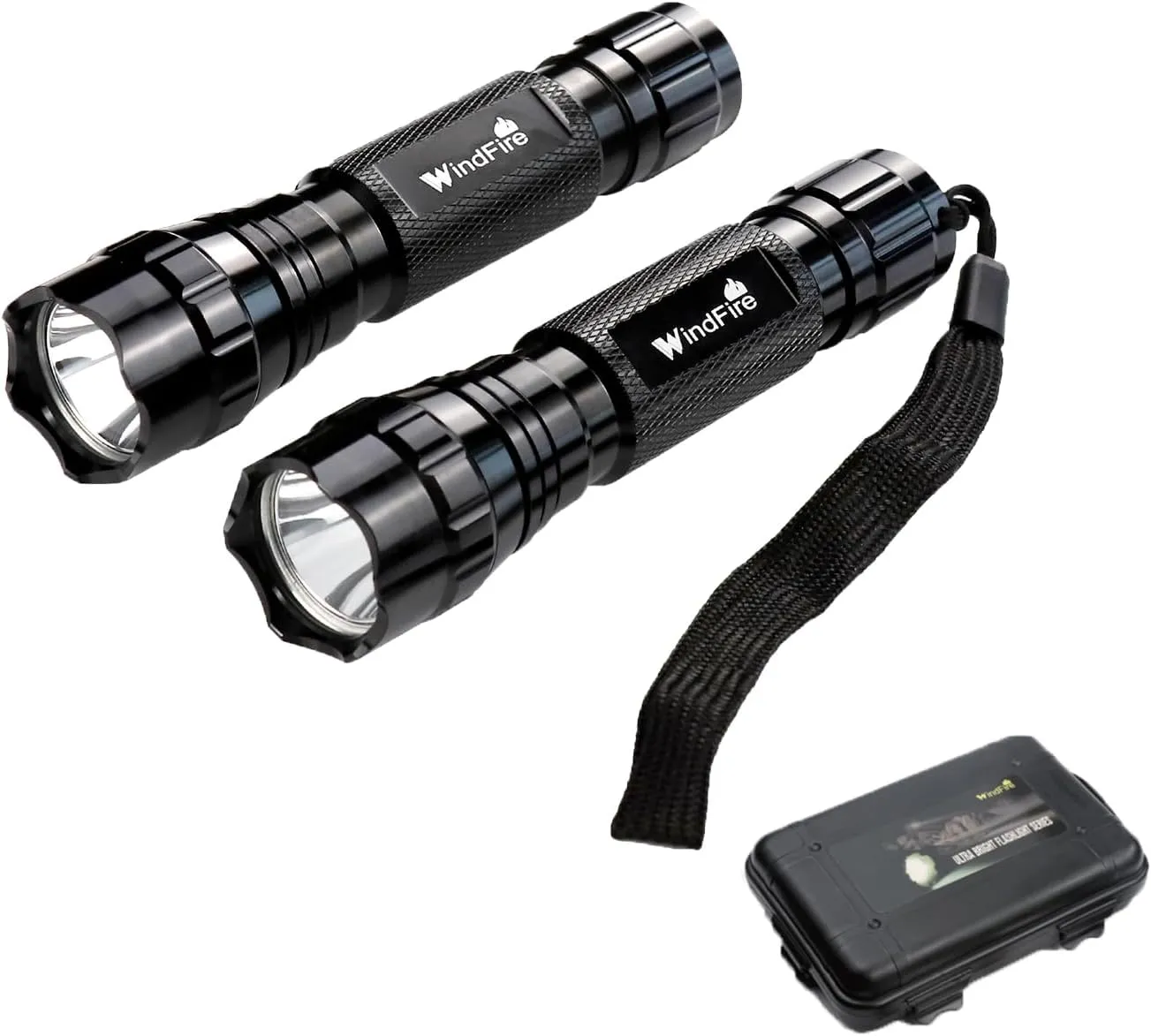 WINDFIRE 2 Pack Flashlights High Lumen, 501B Tactical Flashlights, Single Mode LED Handheld Flashlight Super Bright, Portable Waterproof Emergency Small Flash Light for Camping, Hiking