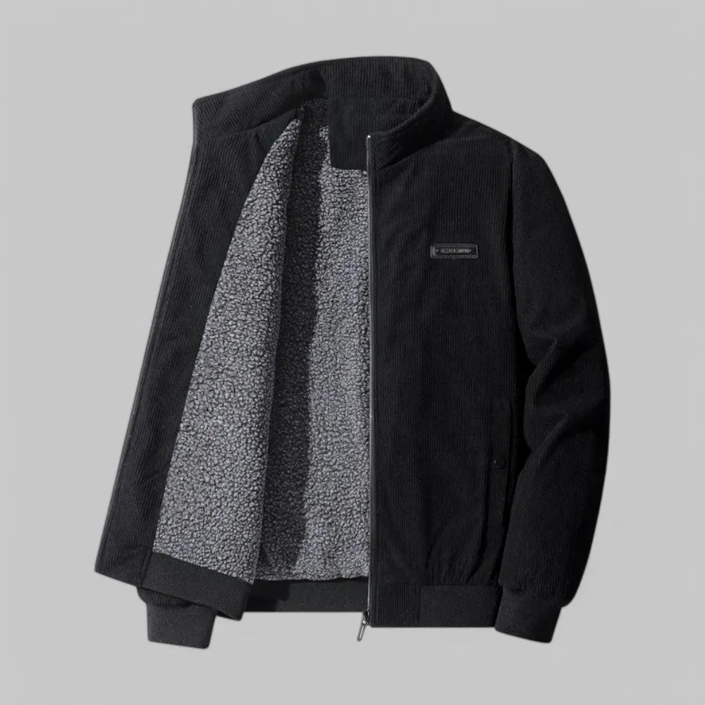 Windproof Fleece-Lined Corduroy Jacket