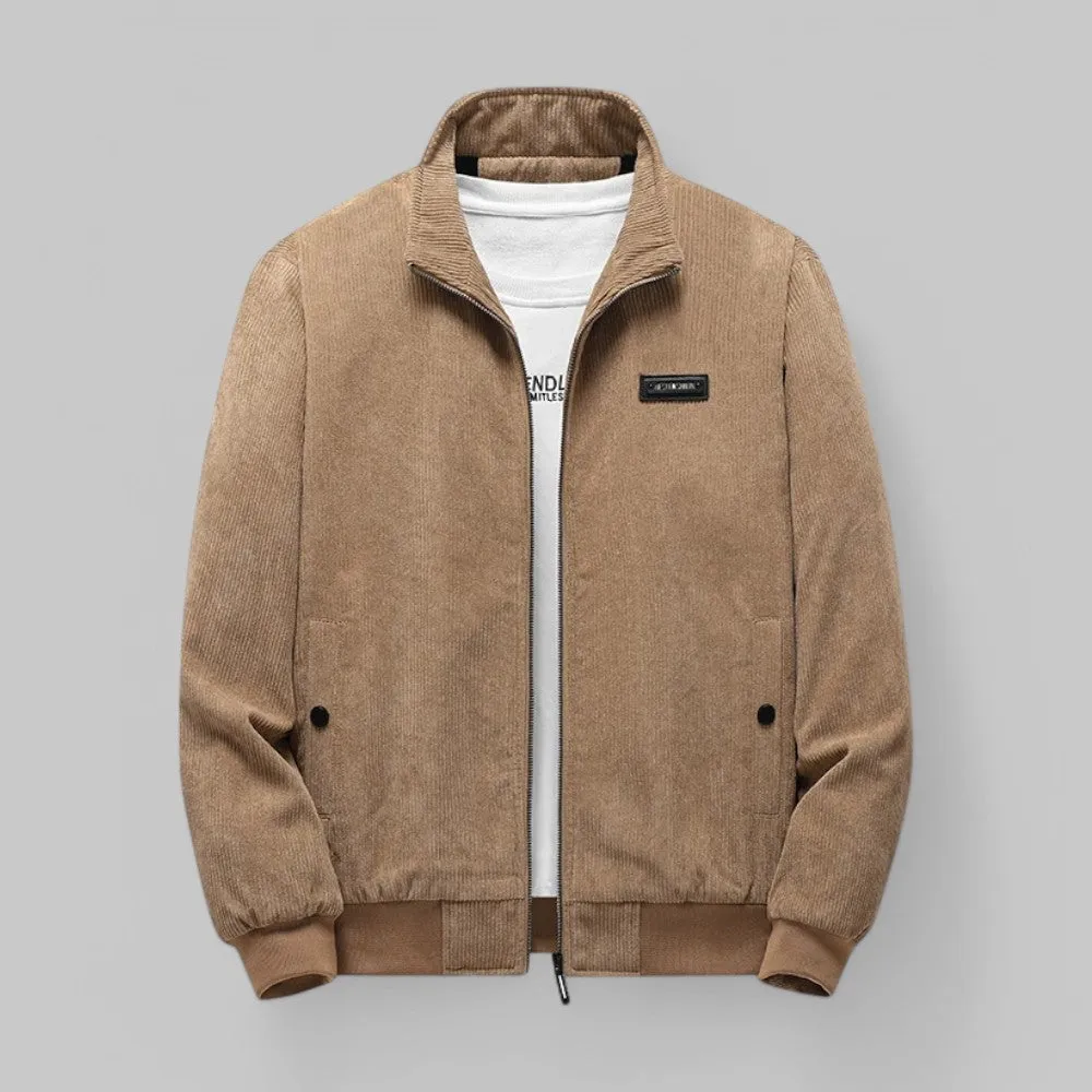 Windproof Fleece-Lined Corduroy Jacket