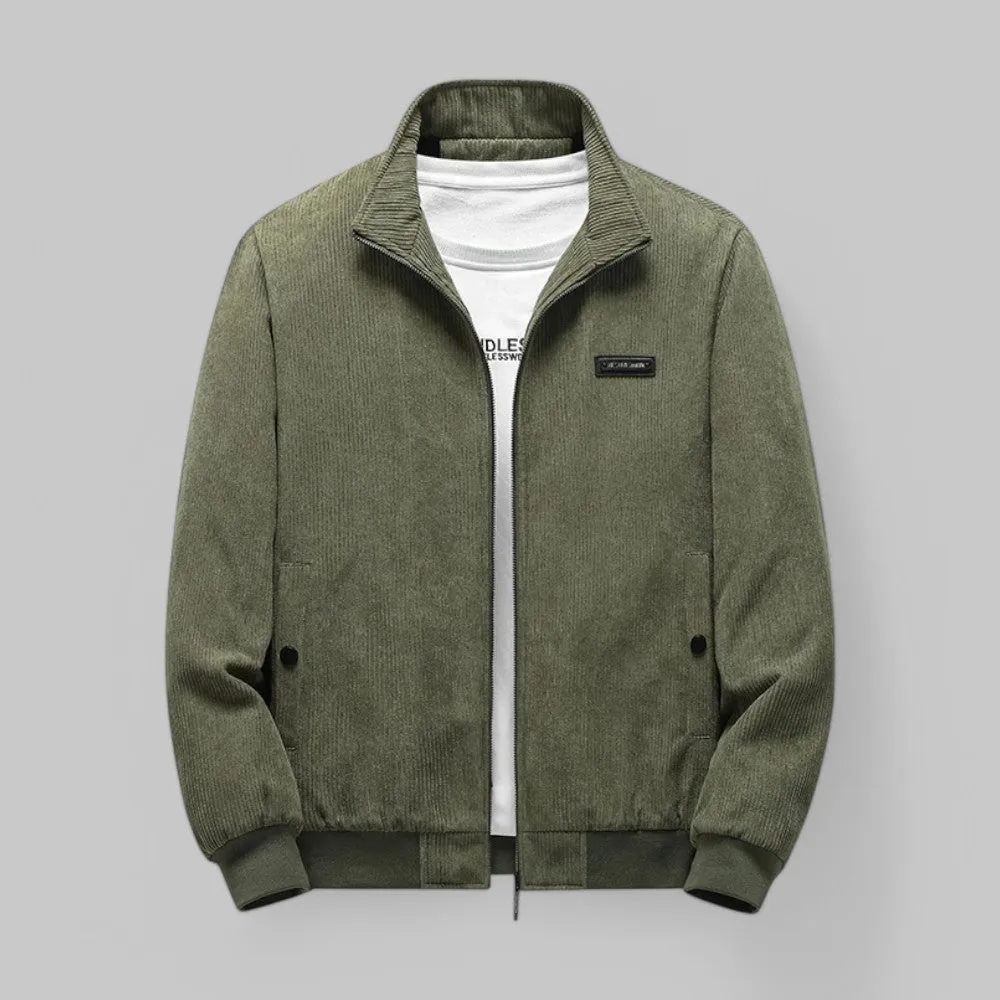 Windproof Fleece-Lined Corduroy Jacket