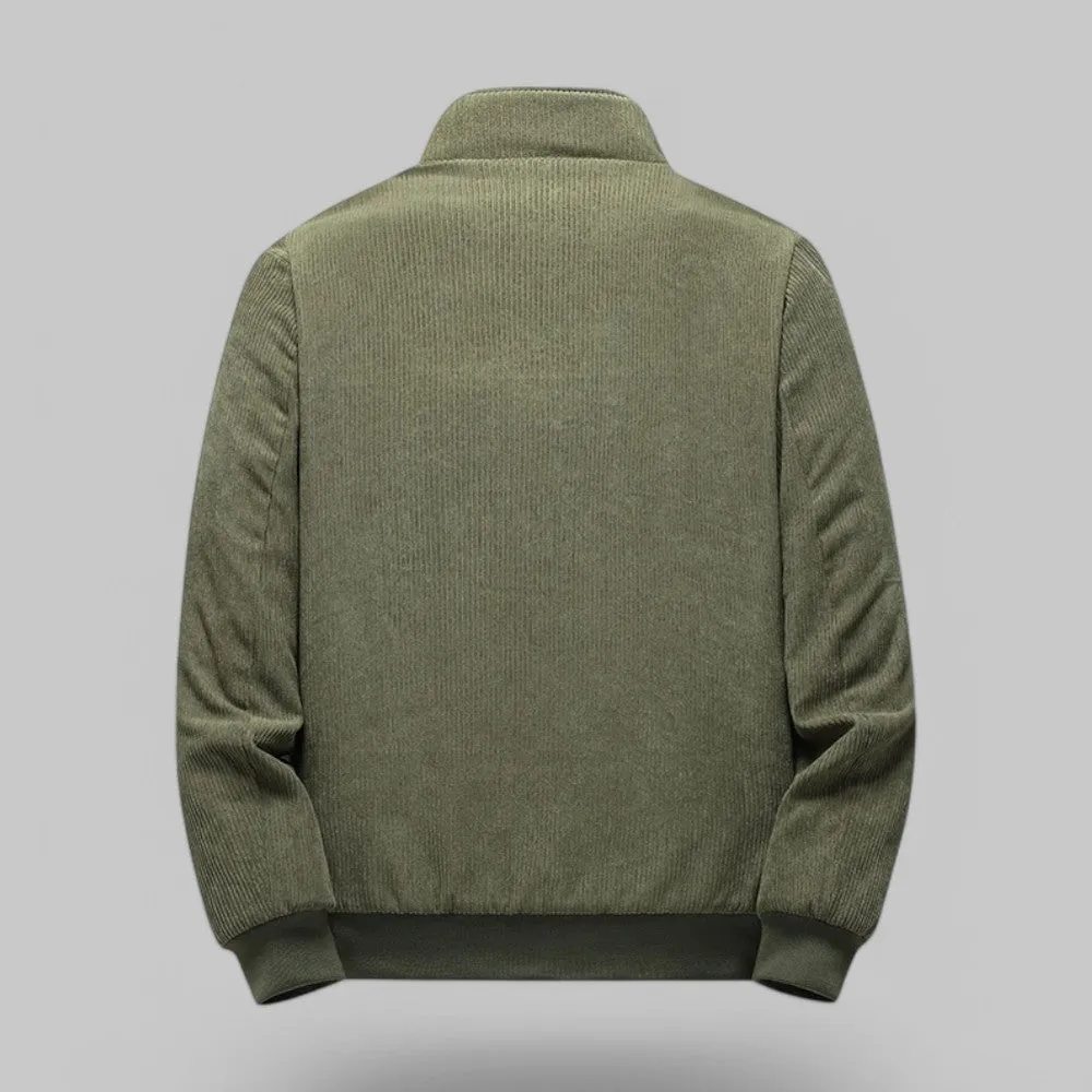 Windproof Fleece-Lined Corduroy Jacket