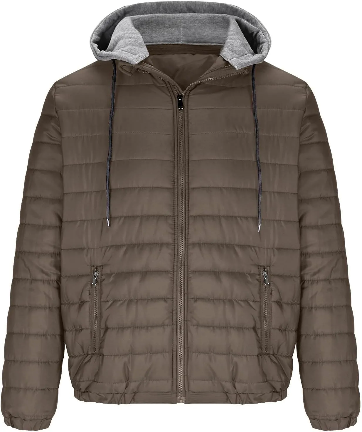 Winter Jackets for Men Lightweight Puffer Jacket Zip up Padded Coat Packable Down Jacket Quilted Insulated Jacket
