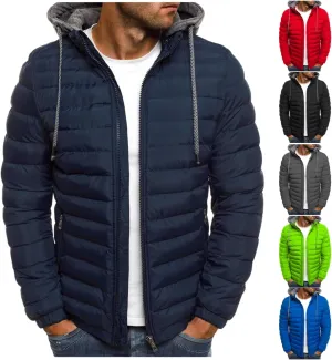 Winter Jackets for Men Lightweight Puffer Jacket Zip up Padded Coat Packable Down Jacket Quilted Insulated Jacket