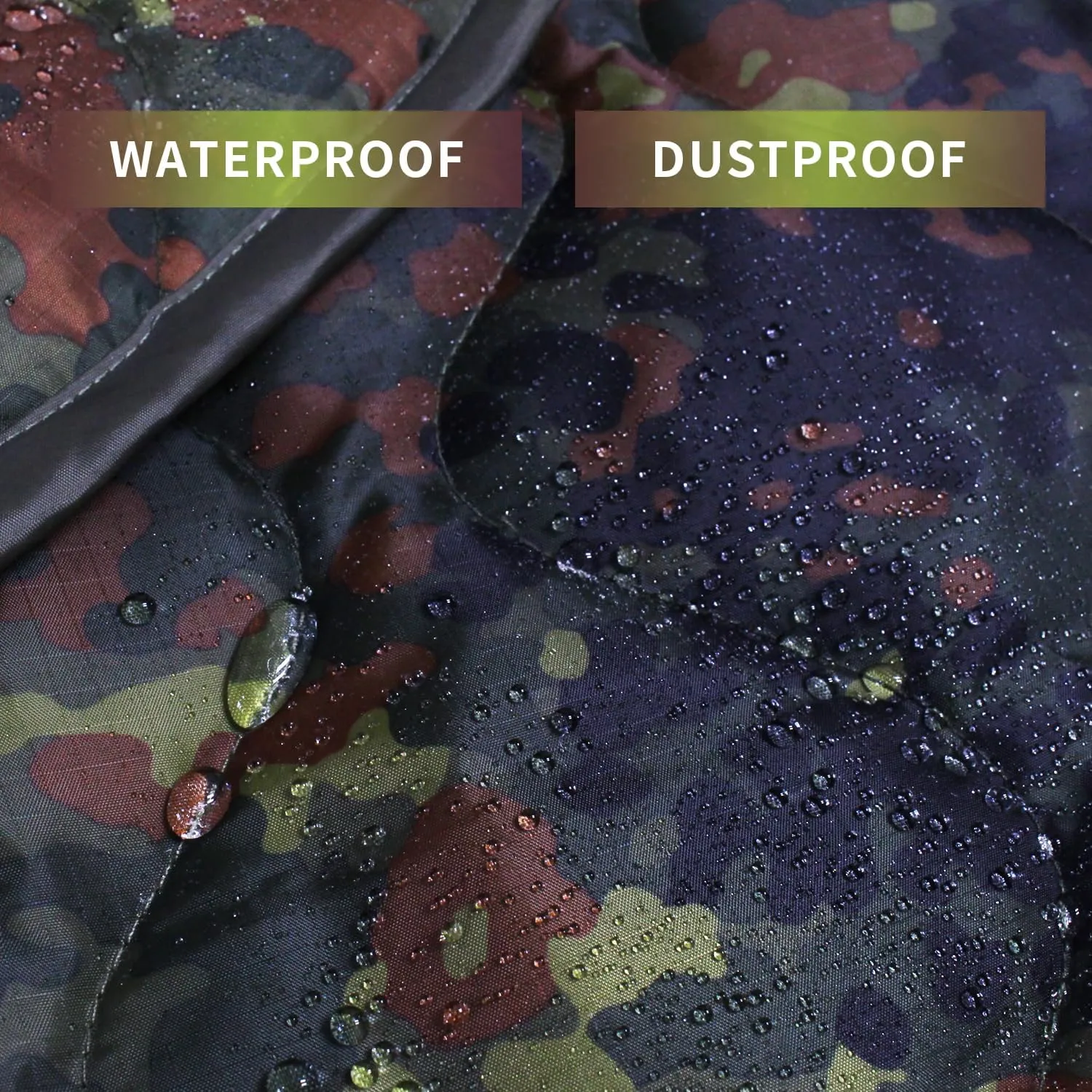 WINWAY Outdoor Down Camping Blanket Military Camping Sleeping Bag with Zipper,Packable Waterproof Lightweight Poncho Liner for Hiking,Travel, Stadium