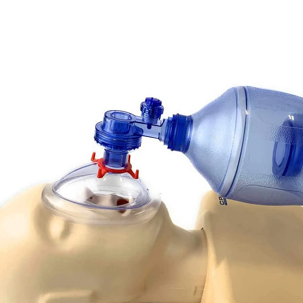 WNL Products 5000BVM Practi-Mask BVM CPR Training Includes 4 Adult/Child Practi-Masks, 4 Adult/Child Bag Valve Squeeze Bags, 4 Reservoir Bags (4 Pack)