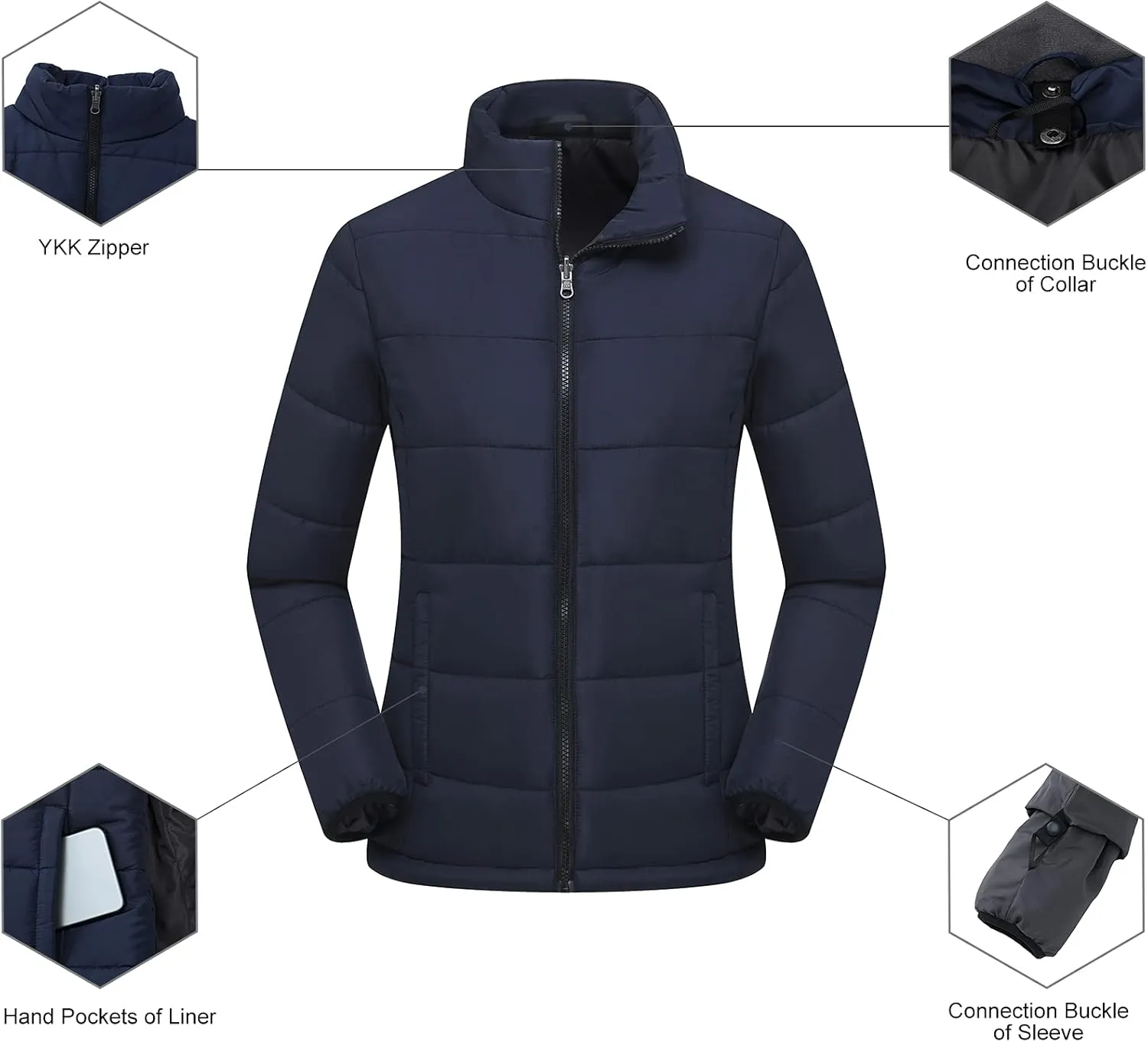 Women's 3 in 1 Ski Jacket Mountain Waterproof Windproof Winter Snow Coat Hike Snowboarding Jackets Hooded Warm Raincoat