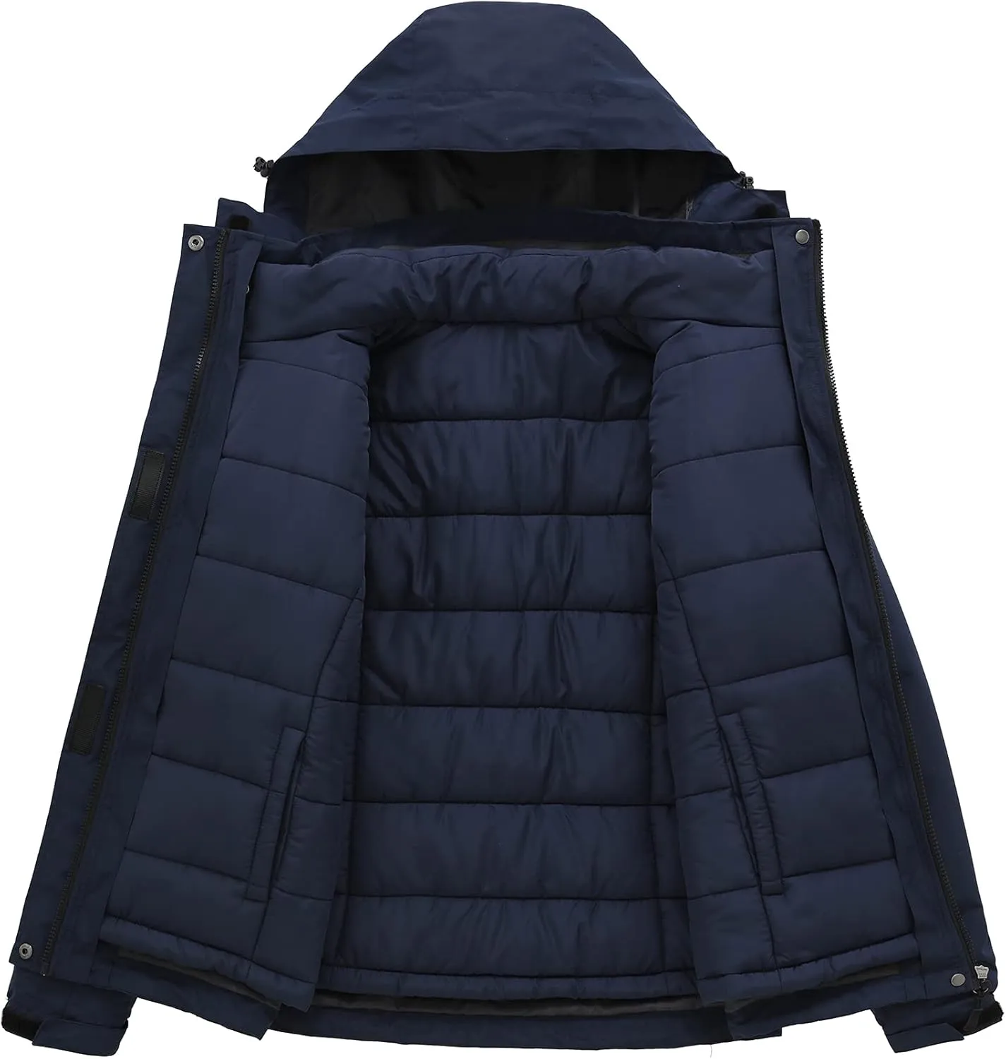 Women's 3 in 1 Ski Jacket Mountain Waterproof Windproof Winter Snow Coat Hike Snowboarding Jackets Hooded Warm Raincoat