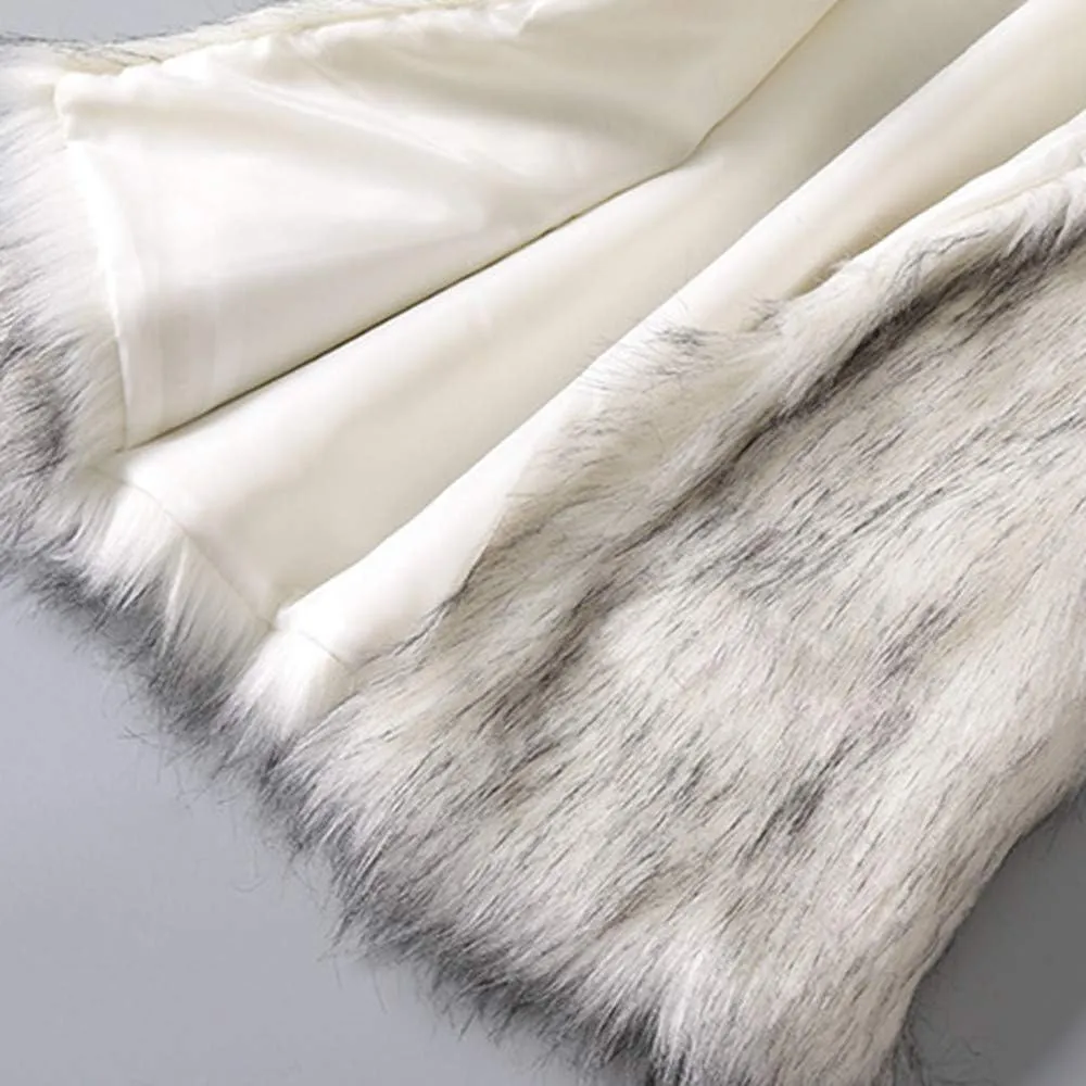 Womens Faux Fur Coat Casual Loose Sleeveless Vest Fuzzy Fleece Lapel Collar Jackets Winter Windproof Outerwear