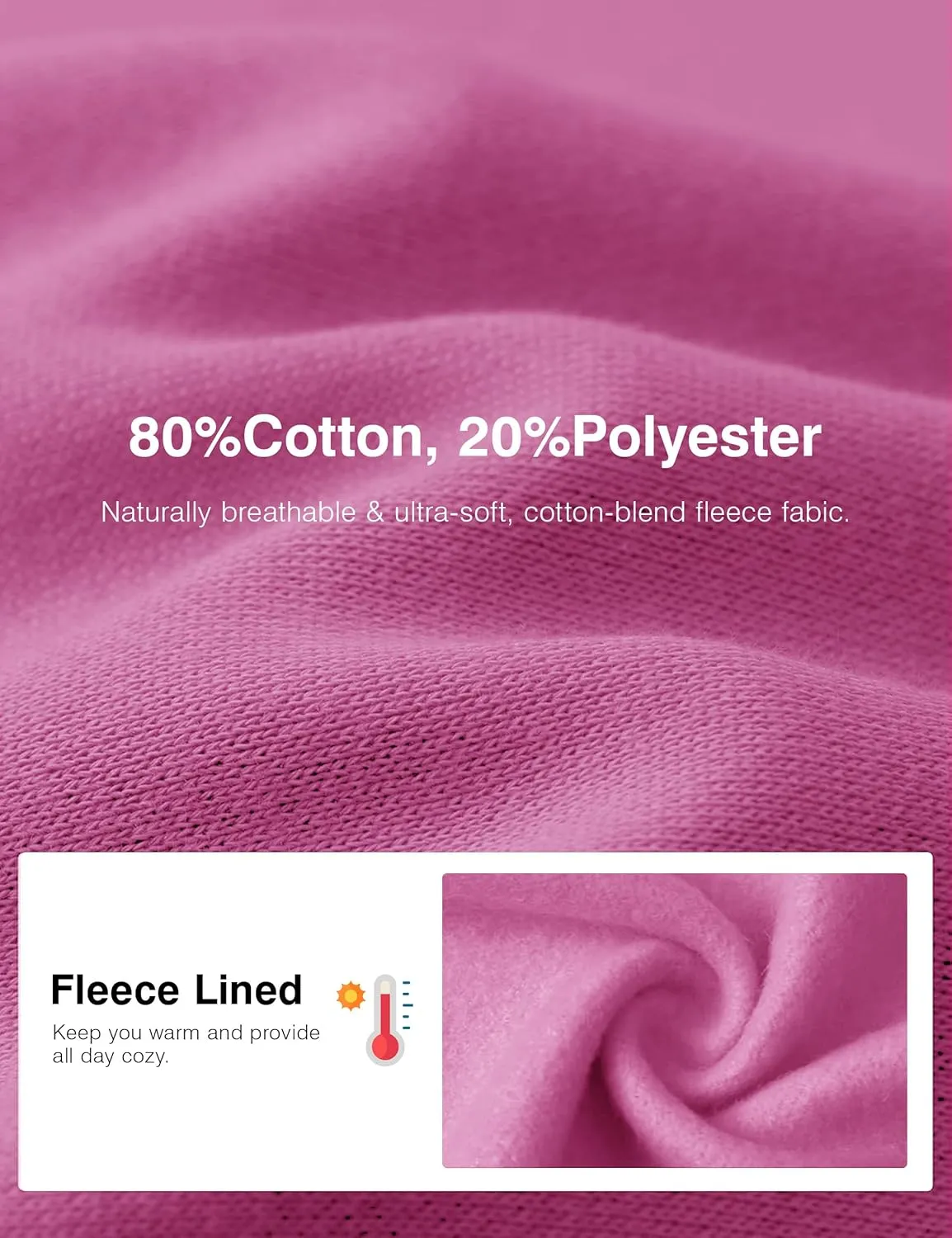 Womens Fleece Lined Half Zip Pullover Cotton Winter Warm Scuba Sweatshirt for Women with Thumbhole Pocket