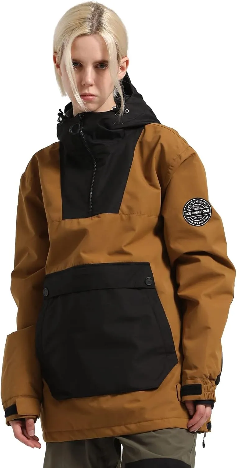 Womens Mens Ski Jackets Snowboard Coats Waterproof Windproof Pullover Jacket for Women Skiing Snowboarding Sports