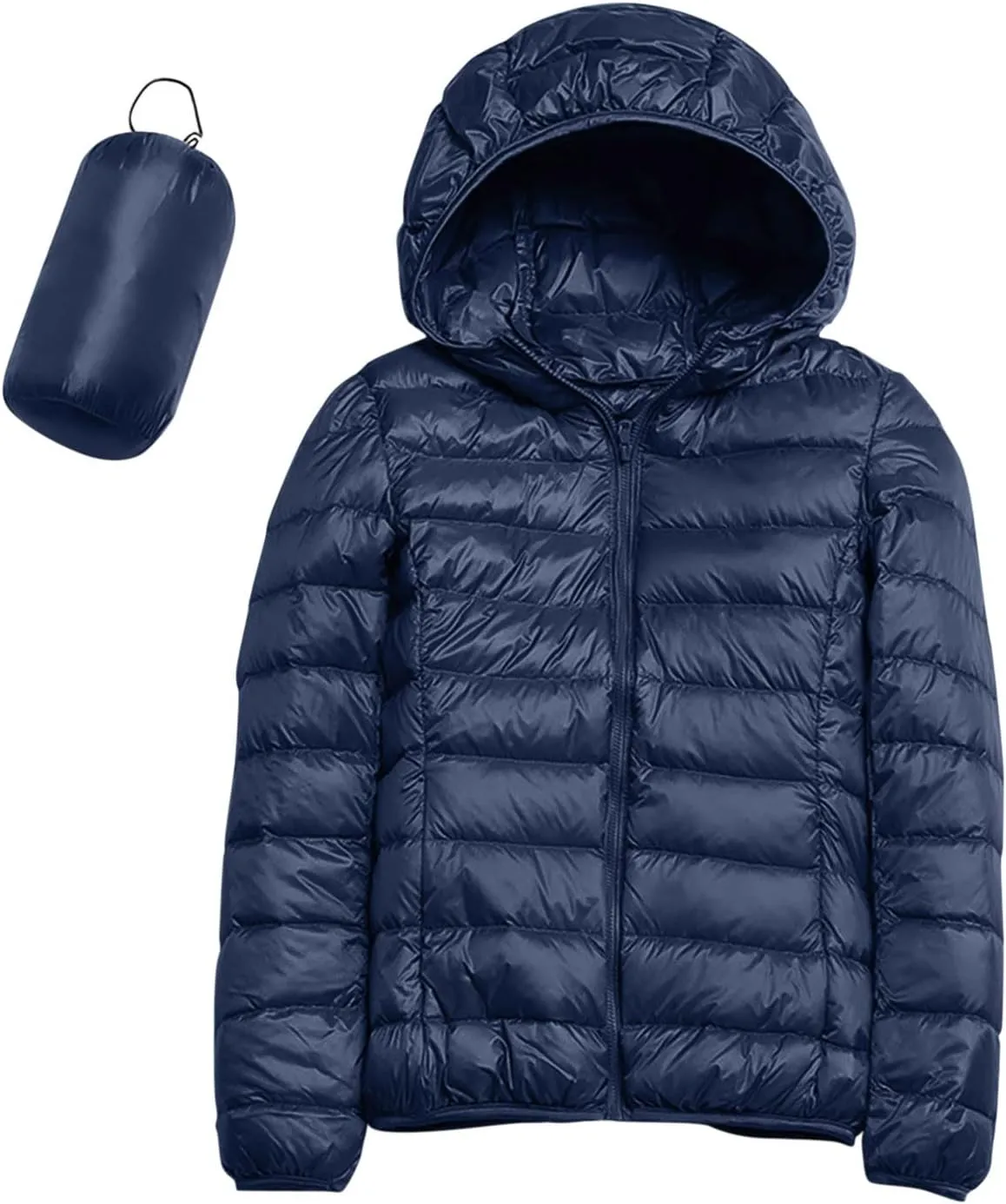 Womens Puffer Jackets Lightweight Packable Down Jacket Zip Up Quilted Fall Winter Coats Warm Outerwear with Pockets