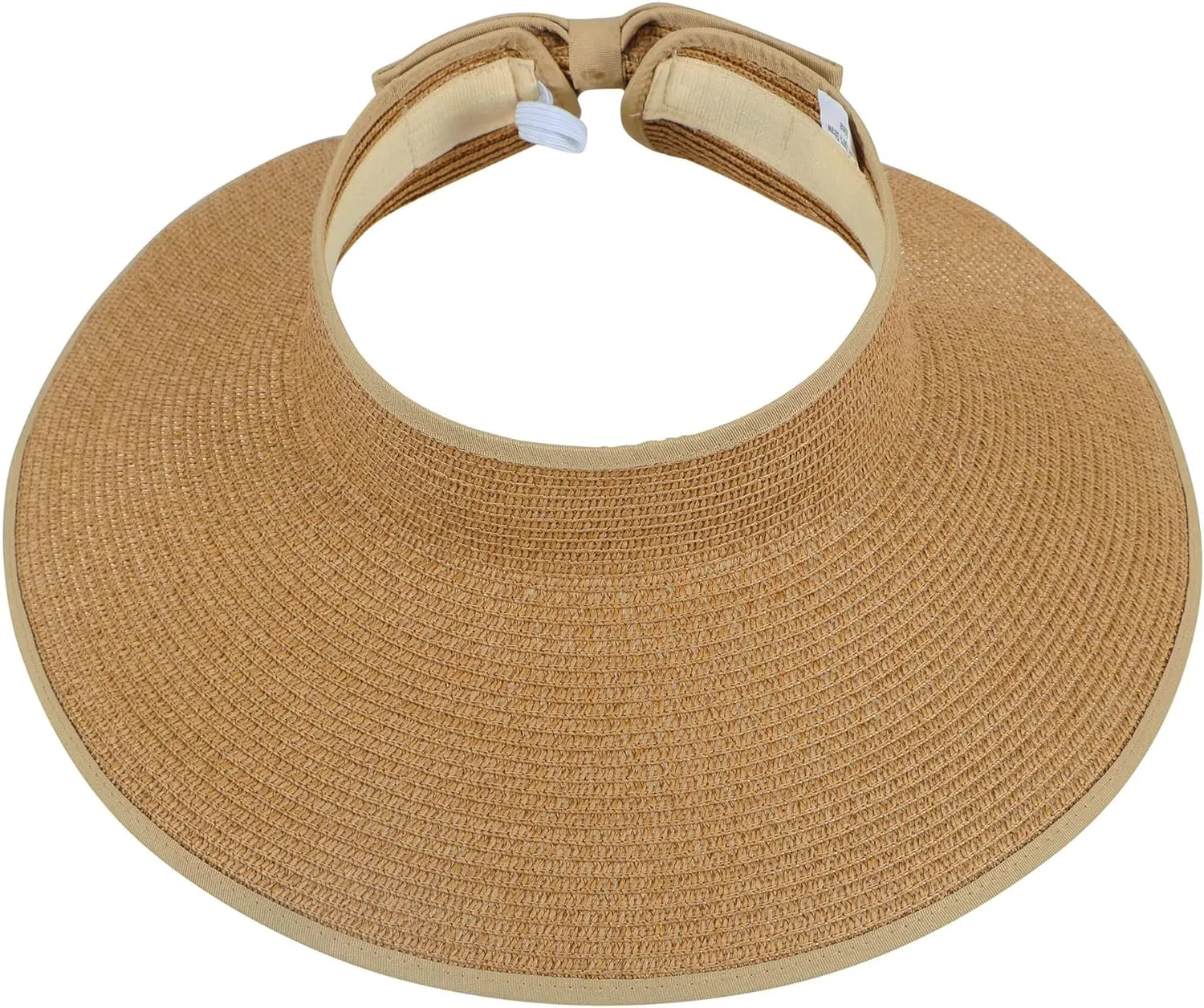 Womens Sun Hat Wide Brim Hats for Women Straw Sun Visors Roll Up Ponytail Beach Hats for Women