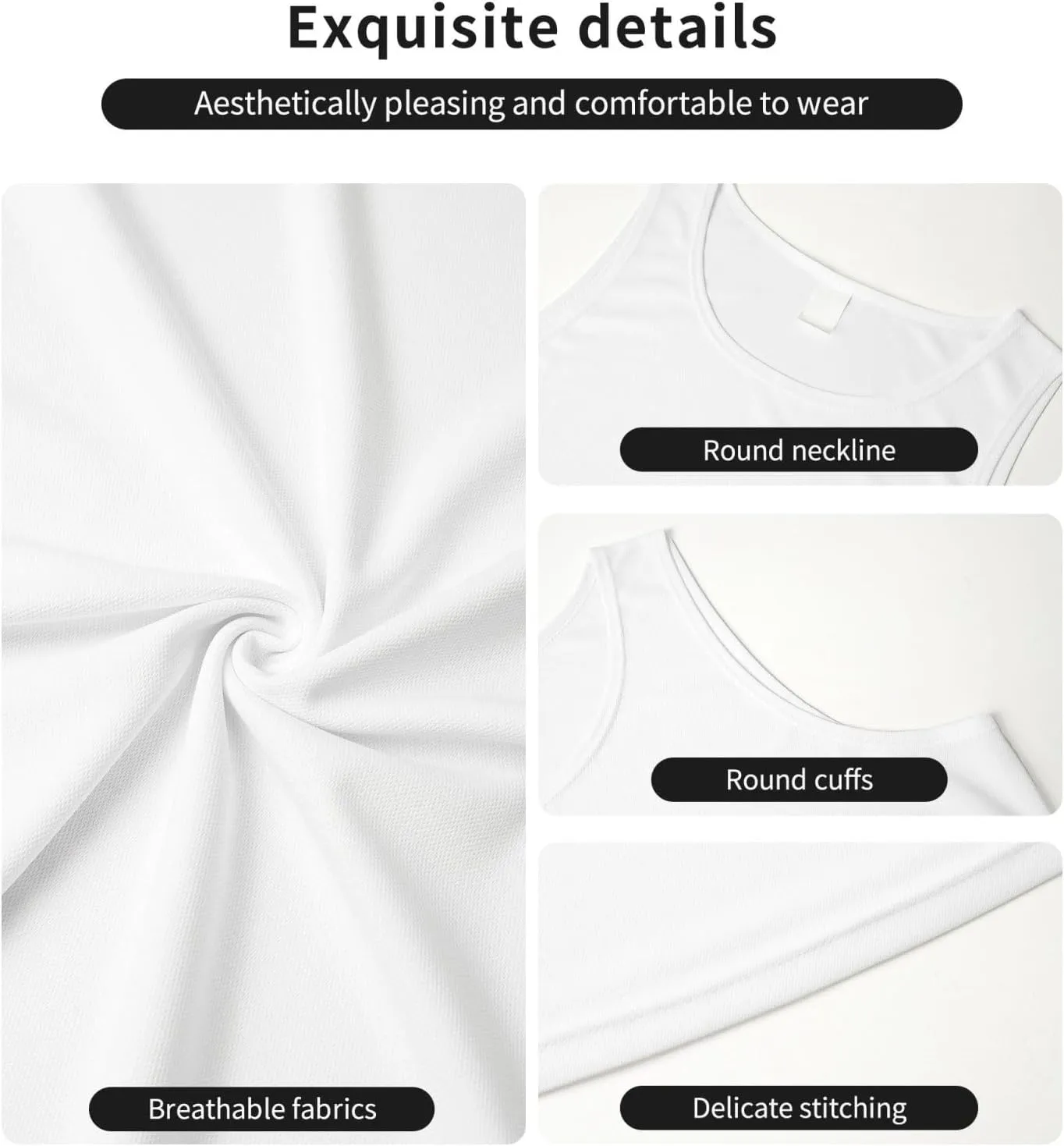 Women's Workout Tops Quick Dry Sleeveless Athletic Tops Running Active Shirts Gym Exercise