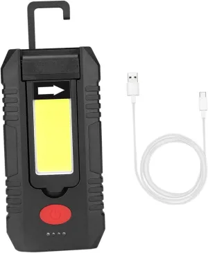 Work Light Flashlight and Magnet Rechargeable Led Camping Lamp 180° Rotatable Battery Indicator