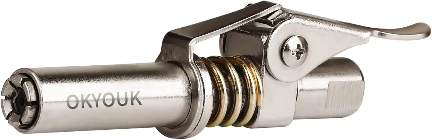 World’s Smallest Grease Gun Coupler Kit, Leak-Proof, Fits All 1/8" NPT Grease Guns – Includes 90° Adapter, Injector Needle & More – Perfect for Automotive, Farm & Heavy-Duty Use