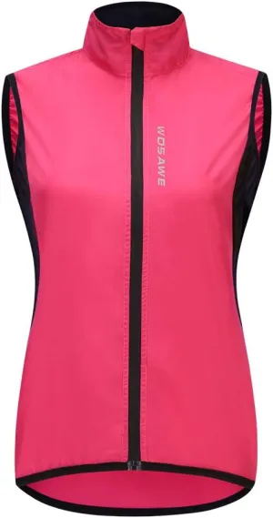 WOSAWE Women's Packable Cycling Jacket Water Resistance Running Hooded Windbreaker