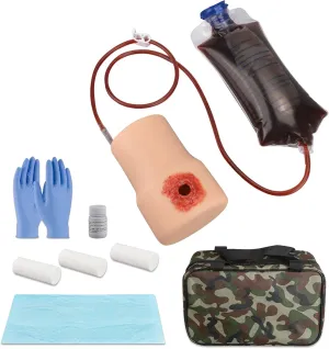 Wound Packing and Tourniquet Task Training Kit to Bleed Control for Medical Education, First Aid Emergency Practice, Military Trauma Trainer