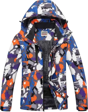 WULFUL Men's Waterproof Ski Jacket Warm Winter Snow Coat Mountain Windbreaker