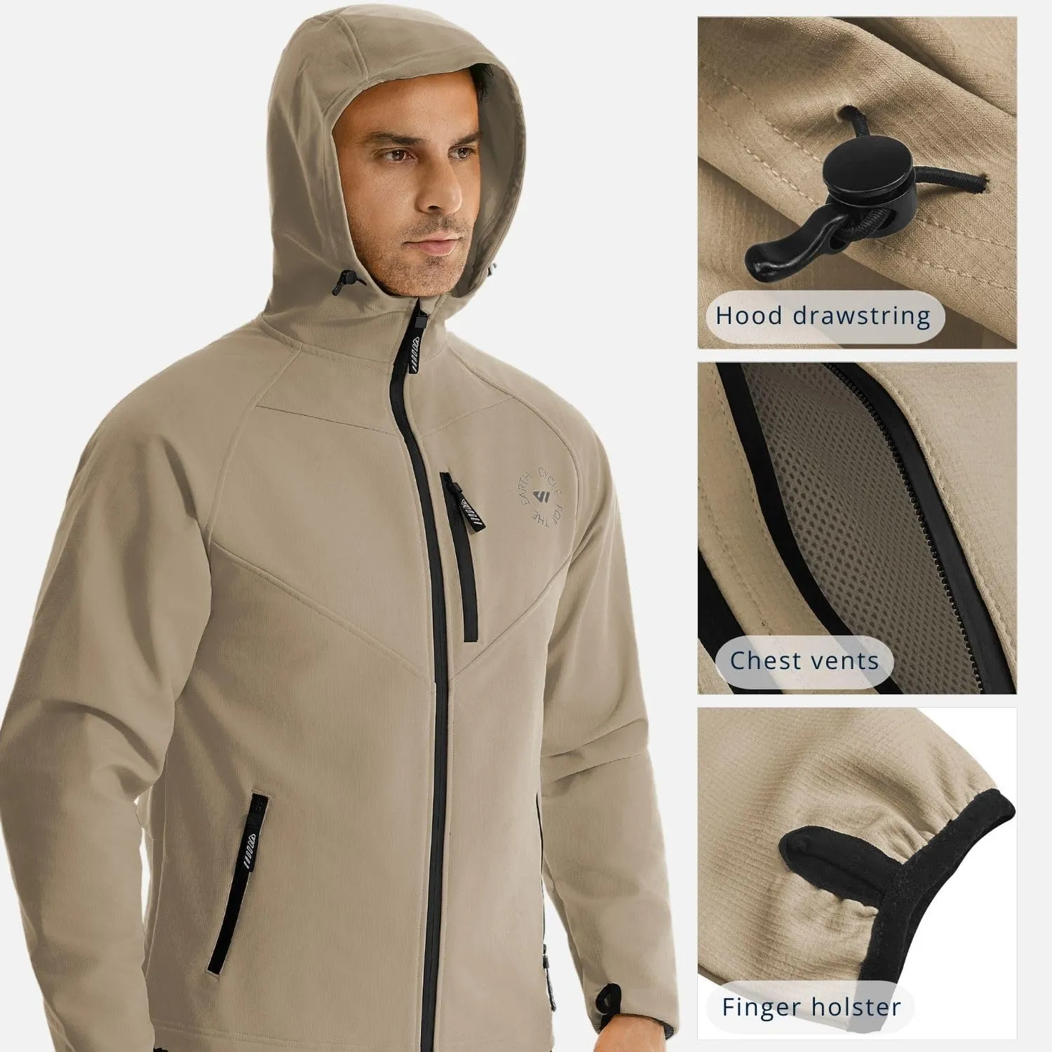 Wulibike Winter Cycling Jackets for Men Waterproof Running Jacket Men Hiking Jacket windproof Unisex Cold Weather Gear