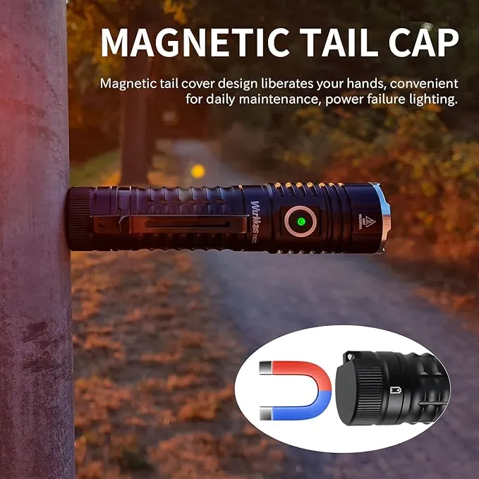 Wurkkos LED Flashlight Rechargeable High Lumen - TS22 4500 Lumens Super Bright EDC Flashlight USB C Charging IP68 Waterproof Regulated Output for Dog Walking Ramping Emergency Hiking