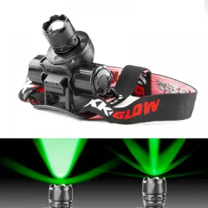 XKGLOW XK102001-G Green Hunting & Fishing Spot & Flood Retractable Lens CREE LED Headlight