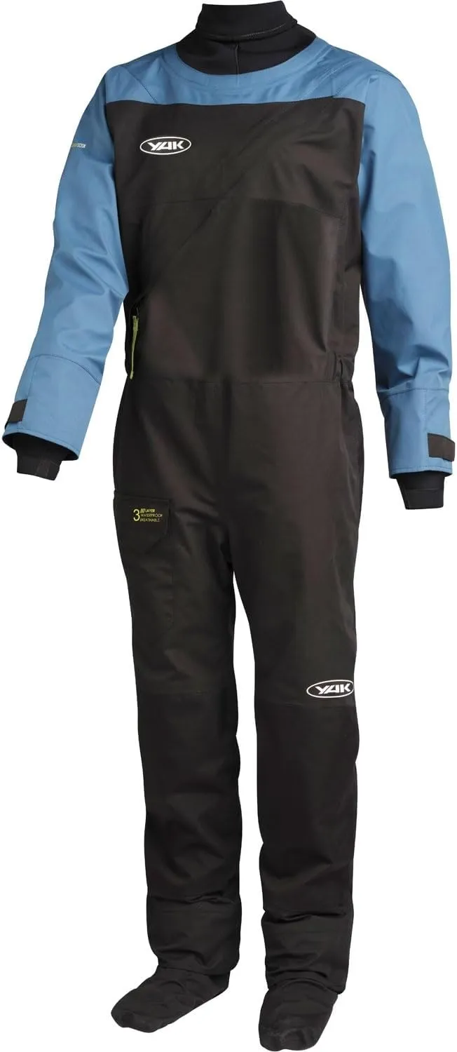 Yak Kayak & Kayaking - Santiam Kayak Drysuit Dry Suit - Blue Black - Thermal Warm Heat Layer Layers Breathable 3 -