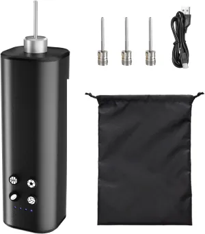YANTU Ball Pump Electric Cordless Basketball Pump Kit - Portable Air Pump for Sports Balls, Football Volleyball Rugby Ball Inflator - Compact Car Tire Pump with Rechargeable Battery & Fast Inflation