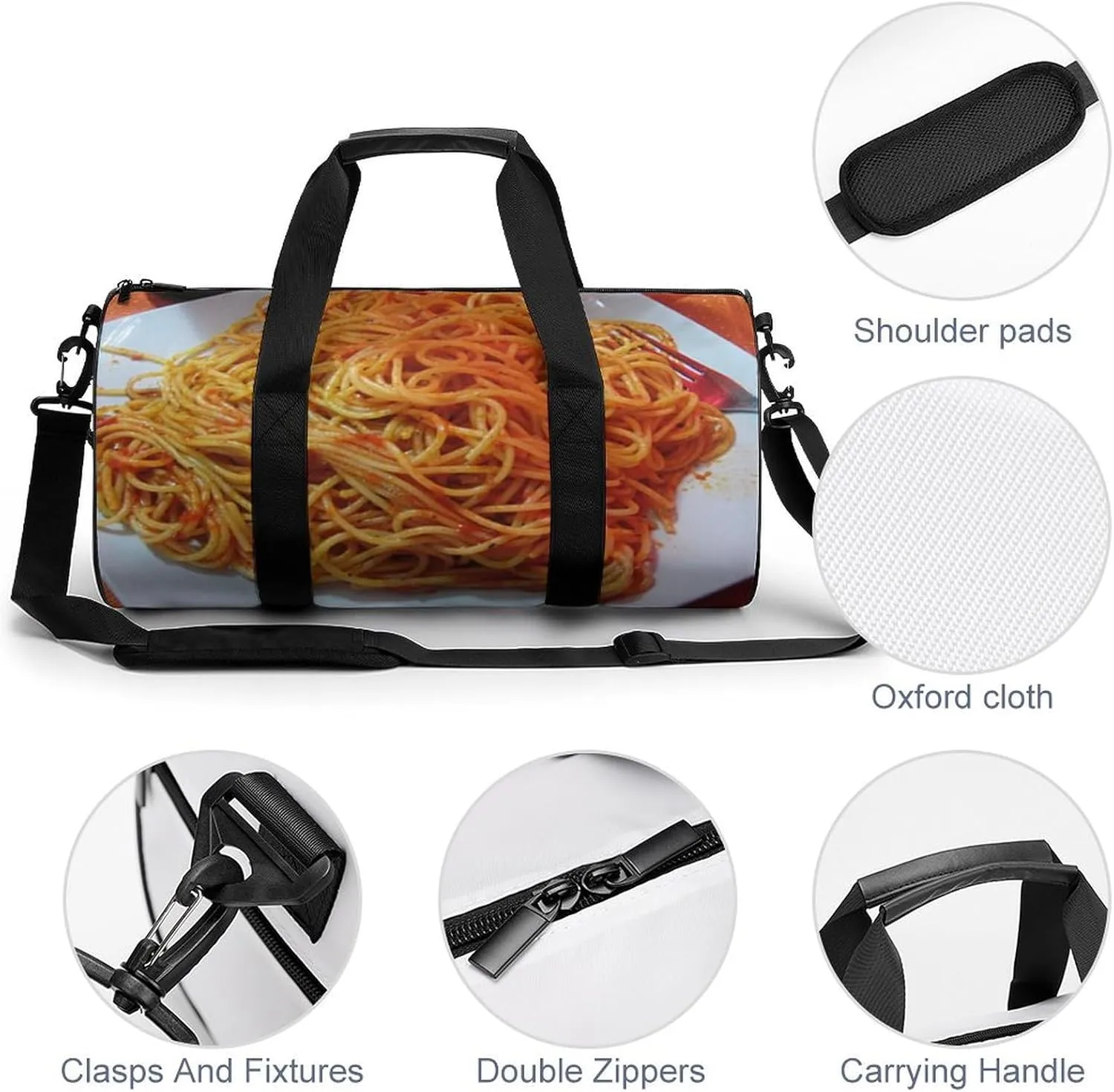 Yellow Lemons Pattern Fitness Bag Waterproof And Stain Resistant Suitable for Unisex