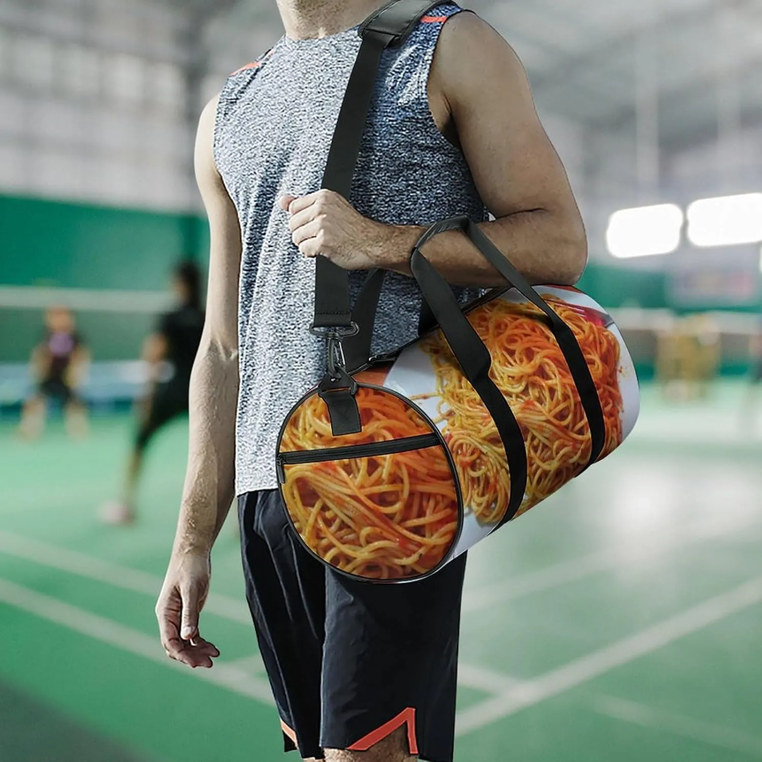 Yellow Lemons Pattern Fitness Bag Waterproof And Stain Resistant Suitable for Unisex