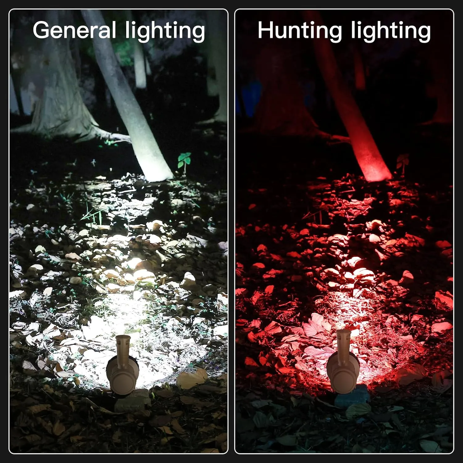 YIERBLUE Rechargeable Spotlight 1000 Lumen LED, IP67 Waterproof Handheld Flashlight, 3 Adaptable Settings Spot Light with Red Filter