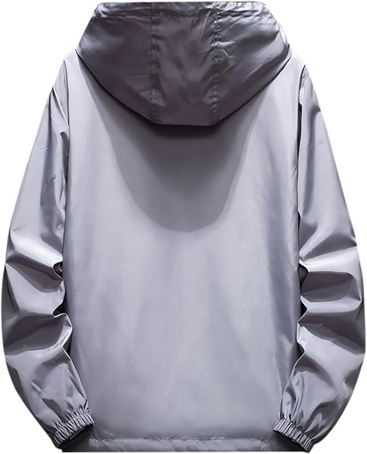 Ymosrh Men's Hooded Waterproof Lightweight Windbreaker Jackets Nylon Wind & Water Resistant Rain Jacket, M-7XL