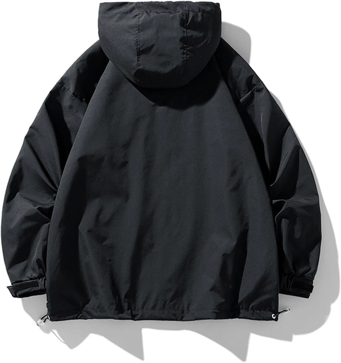 Ymosrh Men's Jacket Waterproof Rain Lightweight Hooded Shell for Travel Hiking Golf Raincoats with Hood, M-5XL
