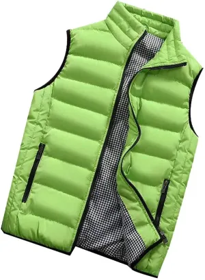 Ymosrh Men's Puffer Jackets Lightweight Packable Vest Jacket Insulated Thermal Puffy Winter Jackets for Running, S-5XL