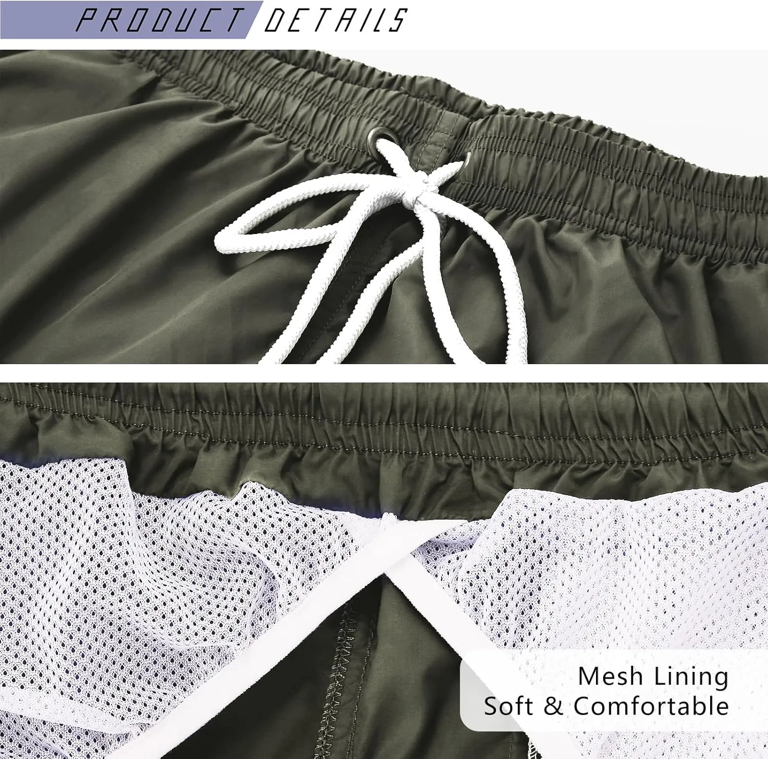 YnimioAOX Men's Swim Trunks Quick Dry Beach Shorts Swimwear Bathing Suit