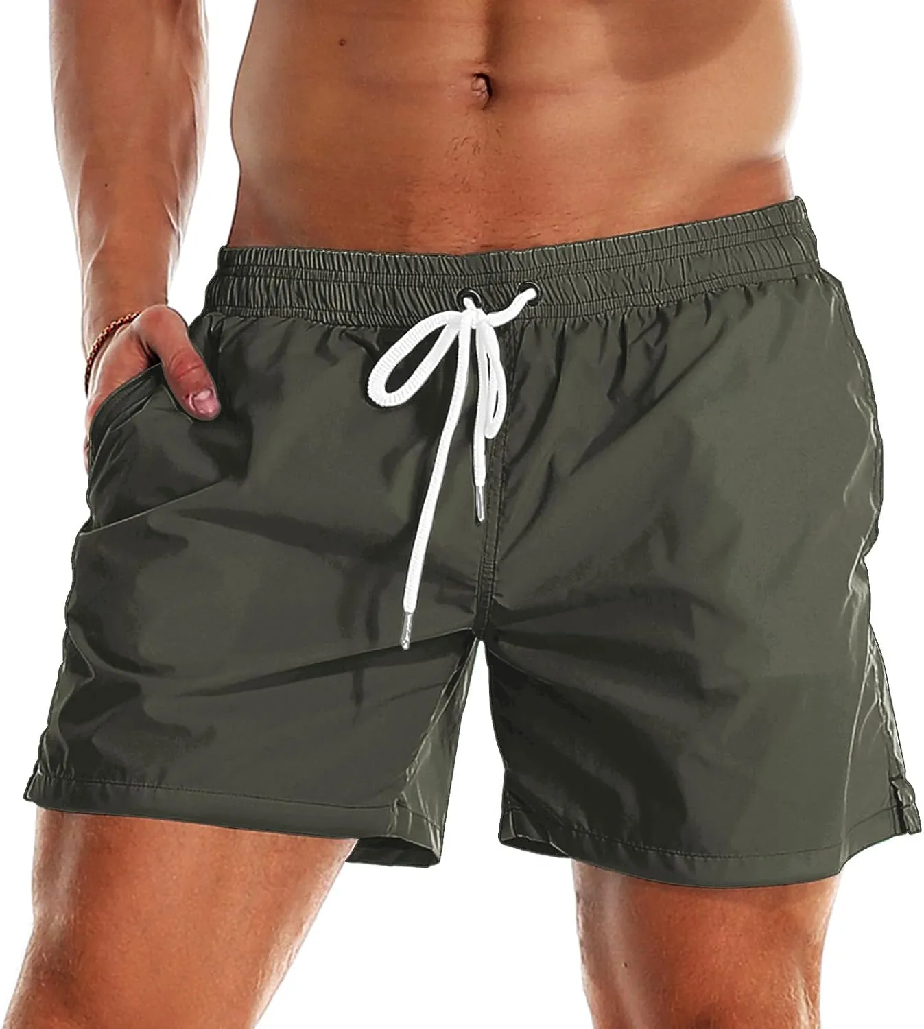 YnimioAOX Men's Swim Trunks Quick Dry Beach Shorts Swimwear Bathing Suit