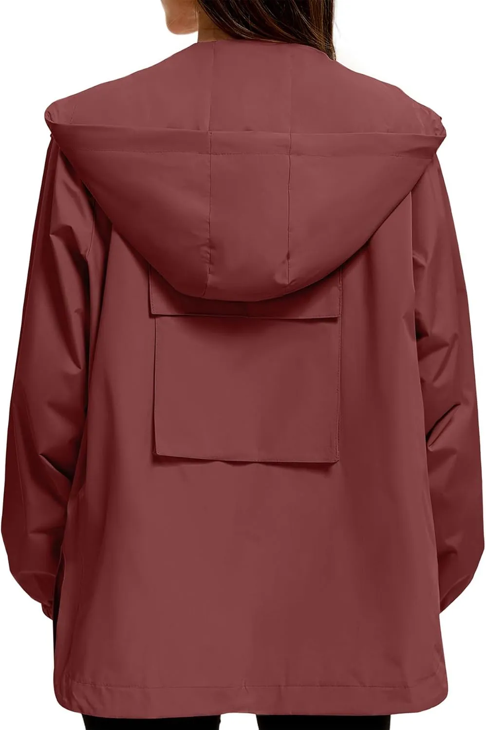 Zando Rain Jacket for Women Waterproof Lightweight Raincoat with Hood Packable Windbreaker with Pockets for Outdoor