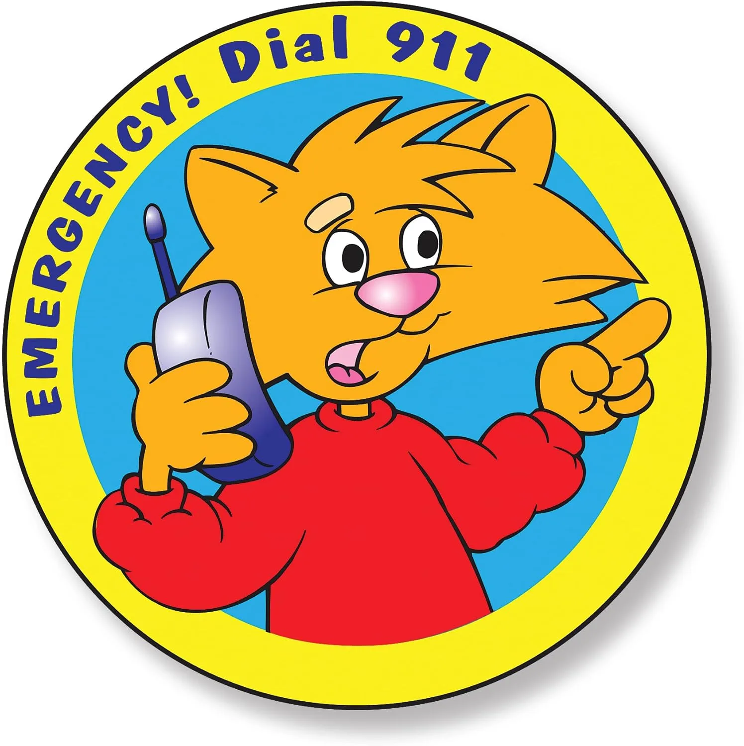 ZOCO - Emergency Call 911 Stickers (400 Count) - Police, Fire Department, EMS Handouts for Kids - 2" Round